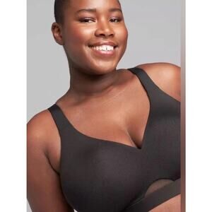NEW Cacique Lightly Lined No Wire Black Bra 44I
